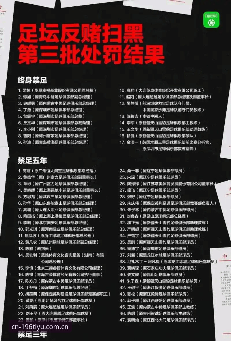 中国足球禁足风暴深度评测：17人终身禁足，48人遭重罚，行业生态何去何从？